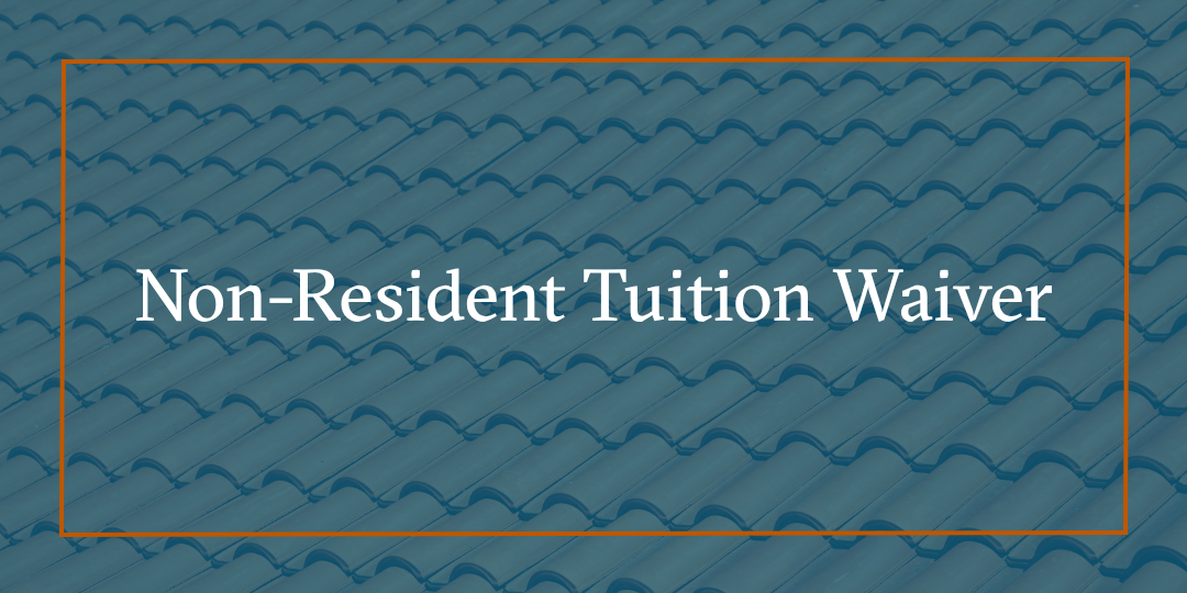 Non-Resident Tuition Waiver