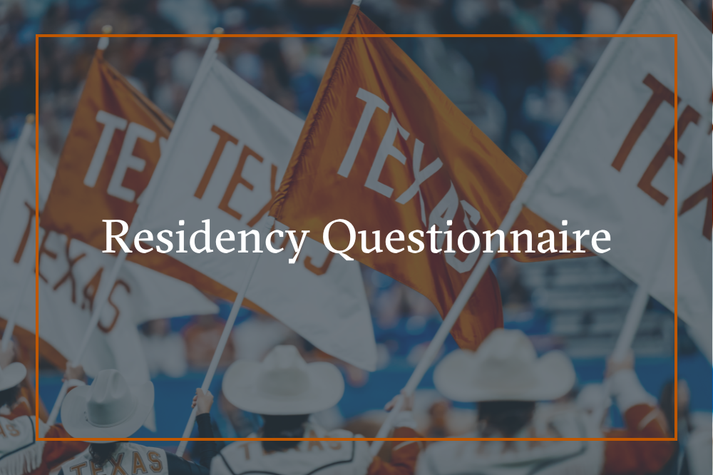 Texas Residency Questionnaire
